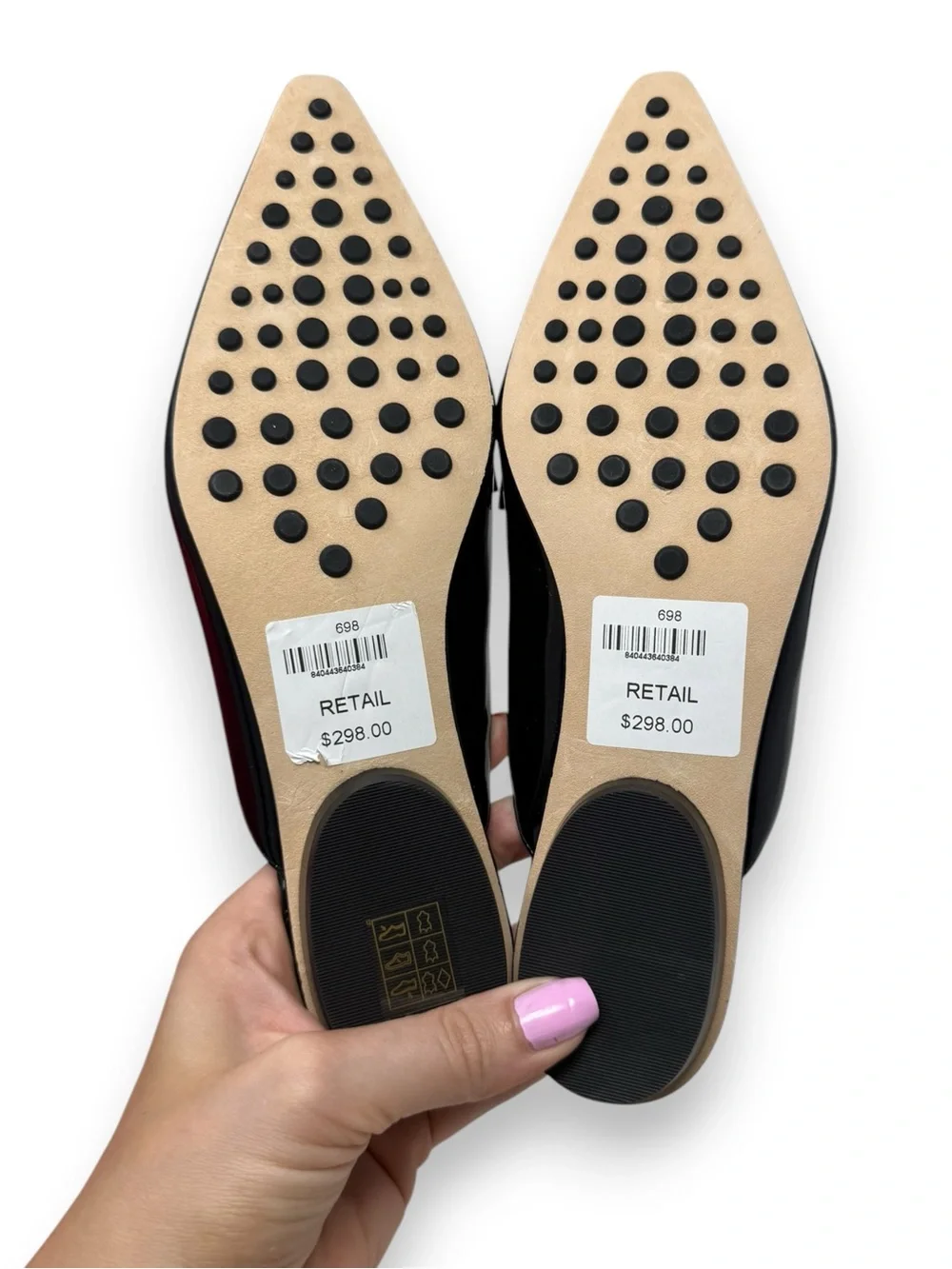 NWT Tory Burch Pointed Backless Loafers Perfect Black Patent Leather 7.5 Women’s
